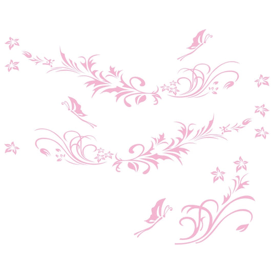 D-462 Butterfly Loves Flowers Pattern Car Modified Decorative Sticker(Pink) - Decorative Sticker by buy2fix | Online Shopping UK | buy2fix