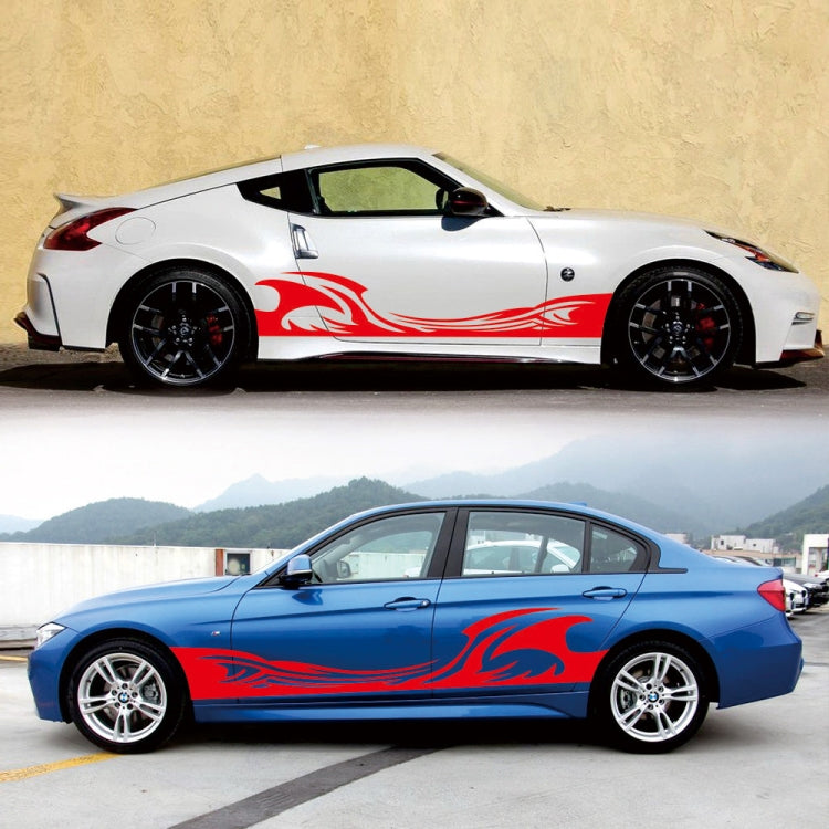 2 PCS/Set D-467 Waves Pattern Car Modified Decorative Sticker(Red) - Decorative Sticker by buy2fix | Online Shopping UK | buy2fix