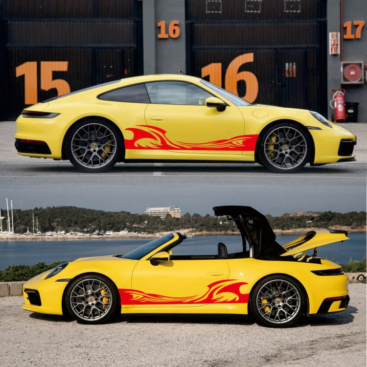 2 PCS/Set D-467 Waves Pattern Car Modified Decorative Sticker(Red) - Decorative Sticker by buy2fix | Online Shopping UK | buy2fix