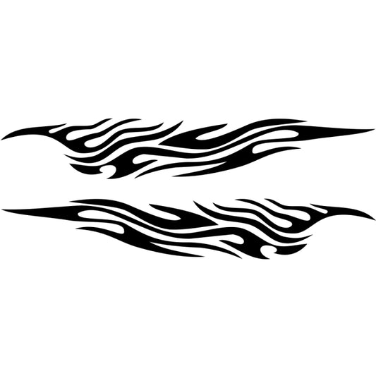 2 PCS/Set D-476 Fire Element Pattern Car Modified Decorative Sticker(Black) - Decorative Sticker by buy2fix | Online Shopping UK | buy2fix
