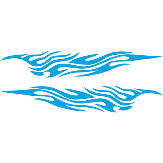 2 PCS/Set D-476 Fire Element Pattern Car Modified Decorative Sticker(Blue) - Decorative Sticker by buy2fix | Online Shopping UK | buy2fix