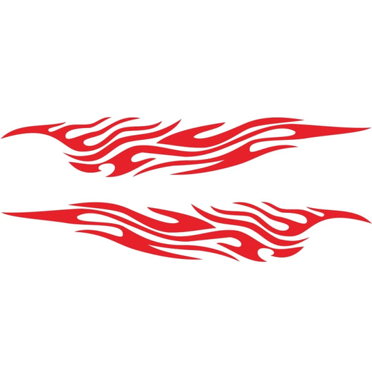 Autocollant décoratif modifié pour voiture, motif d'élément de feu D-476, 2 pièces/ensemble (rouge)