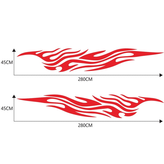 2 PCS/Set D-476 Fire Element Pattern Car Modified Decorative Sticker(Red) - Decorative Sticker by buy2fix | Online Shopping UK | buy2fix