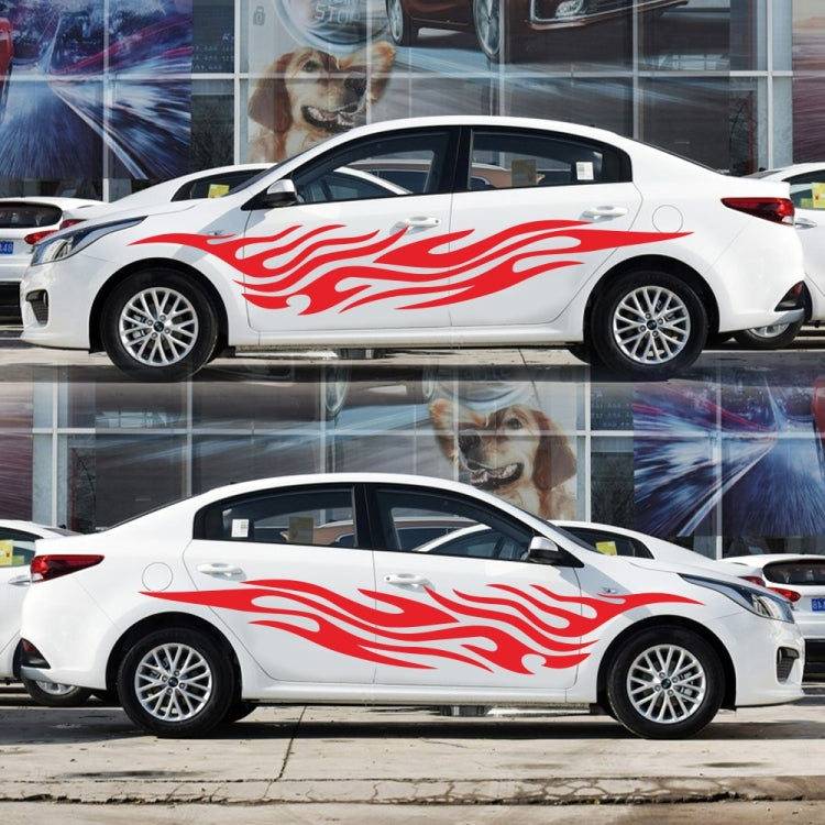 2 PCS/Set D-476 Fire Element Pattern Car Modified Decorative Sticker(Red) - Decorative Sticker by buy2fix | Online Shopping UK | buy2fix