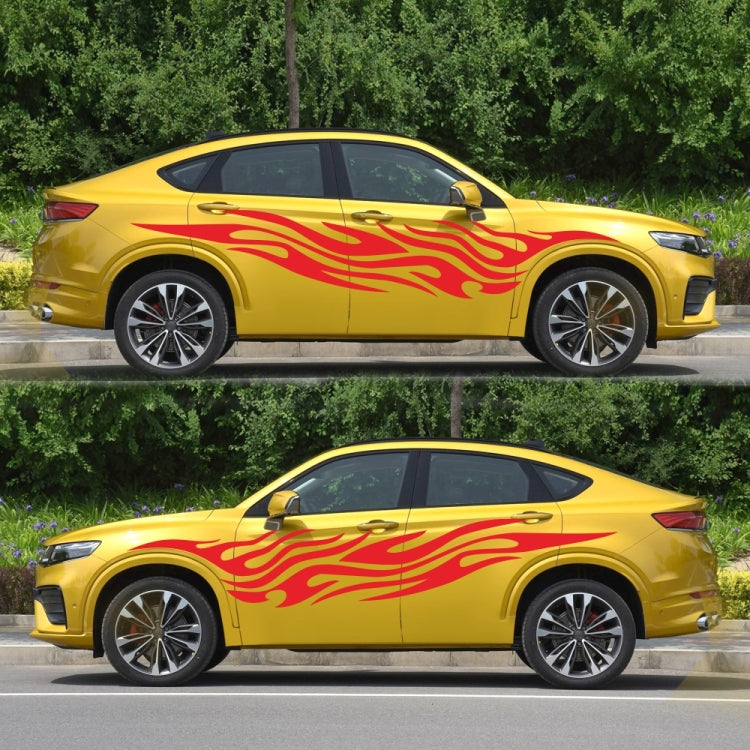 2 PCS/Set D-476 Fire Element Pattern Car Modified Decorative Sticker(Red) - Decorative Sticker by buy2fix | Online Shopping UK | buy2fix