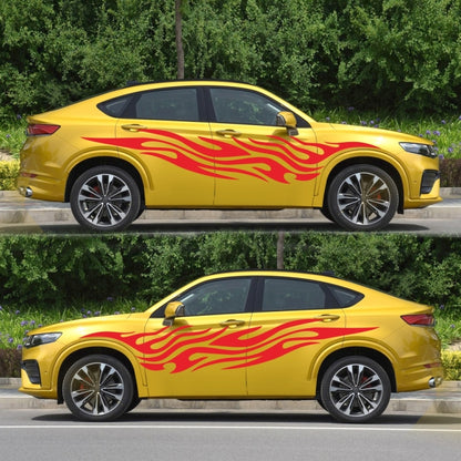 2 PCS/Set D-476 Fire Element Pattern Car Modified Decorative Sticker(Red) - Decorative Sticker by buy2fix | Online Shopping UK | buy2fix