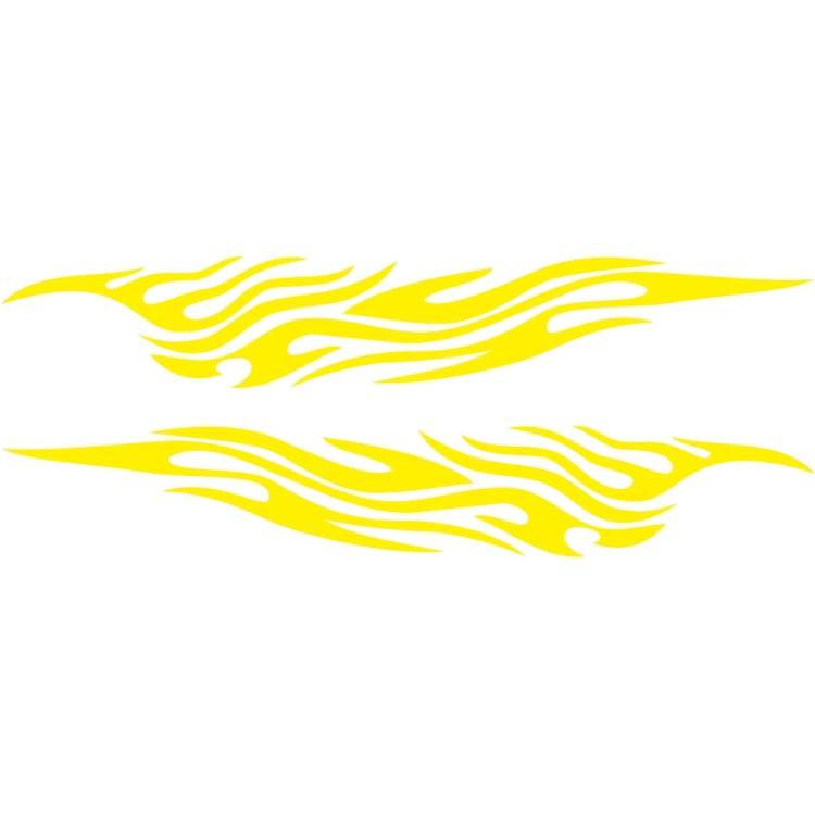 2 PCS/Set D-476 Fire Element Pattern Car Modified Decorative Sticker(Yellow) - Decorative Sticker by buy2fix | Online Shopping UK | buy2fix