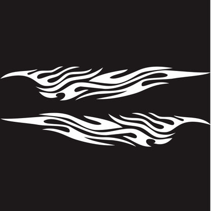 2 PCS/Set D-476 Fire Element Pattern Car Modified Decorative Sticker(White) - Decorative Sticker by buy2fix | Online Shopping UK | buy2fix