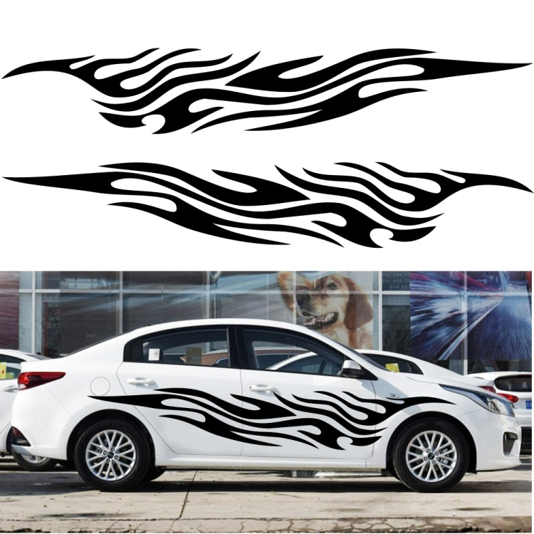2 PCS/Set D-476 Fire Element Pattern Car Modified Decorative Sticker(Red) - Decorative Sticker by buy2fix | Online Shopping UK | buy2fix