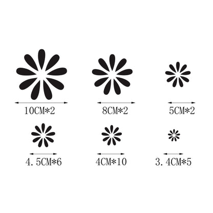 2 PCS/Set D-483 Flower Pattern Car Modified Decorative Sticker(Black) - Decorative Sticker by buy2fix | Online Shopping UK | buy2fix