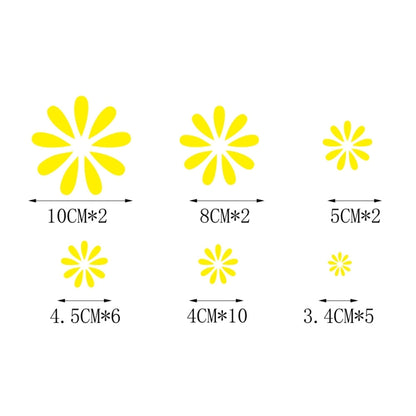 2 PCS/Set D-483 Flower Pattern Car Modified Decorative Sticker(Yellow) - Decorative Sticker by buy2fix | Online Shopping UK | buy2fix