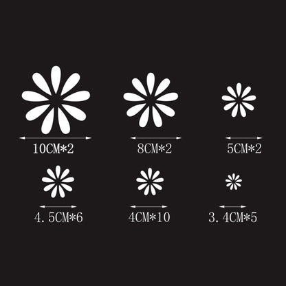 2 PCS/Set D-483 Flower Pattern Car Modified Decorative Sticker(White) - Decorative Sticker by buy2fix | Online Shopping UK | buy2fix