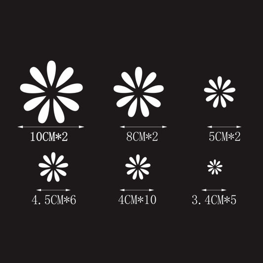 2 PCS/Set D-483 Flower Pattern Car Modified Decorative Sticker(White) - Decorative Sticker by buy2fix | Online Shopping UK | buy2fix