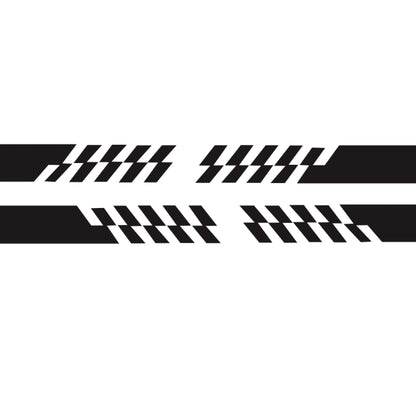 2 PCS/Set D-487 Stripe Pattern Car Modified Decorative Sticker(Black) - Decorative Sticker by buy2fix | Online Shopping UK | buy2fix