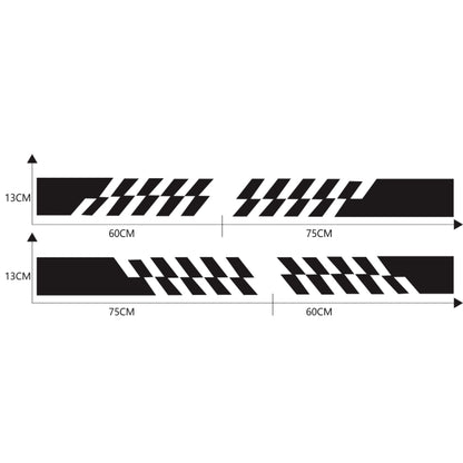 2 PCS/Set D-487 Stripe Pattern Car Modified Decorative Sticker(Black) - Decorative Sticker by buy2fix | Online Shopping UK | buy2fix