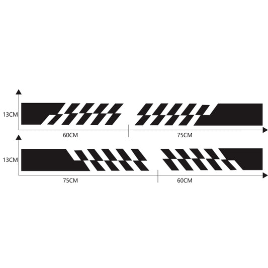 2 PCS/Set D-487 Stripe Pattern Car Modified Decorative Sticker(Black) - Decorative Sticker by buy2fix | Online Shopping UK | buy2fix