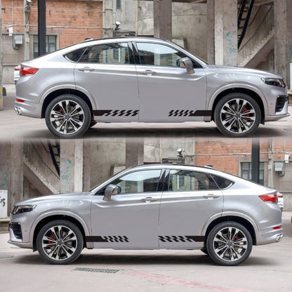 2 PCS/Set D-487 Stripe Pattern Car Modified Decorative Sticker(Black) - Decorative Sticker by buy2fix | Online Shopping UK | buy2fix