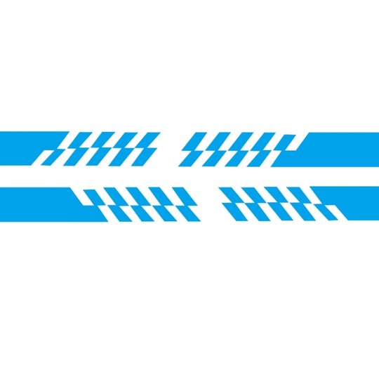 Autocollant décoratif modifié pour voiture, motif à rayures D-487, 2 pièces/ensemble (bleu)