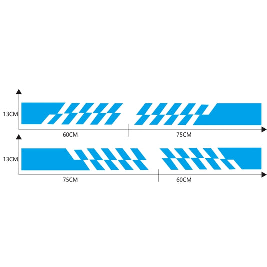 2 PCS/Set D-487 Stripe Pattern Car Modified Decorative Sticker(Blue) - Decorative Sticker by buy2fix | Online Shopping UK | buy2fix