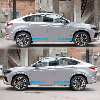 2 PCS/Set D-487 Stripe Pattern Car Modified Decorative Sticker(Blue) - Decorative Sticker by buy2fix | Online Shopping UK | buy2fix