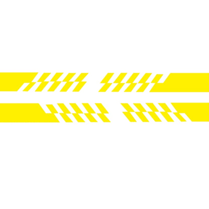 2 PCS/Set D-487 Stripe Pattern Car Modified Decorative Sticker(Yellow) - Decorative Sticker by buy2fix | Online Shopping UK | buy2fix