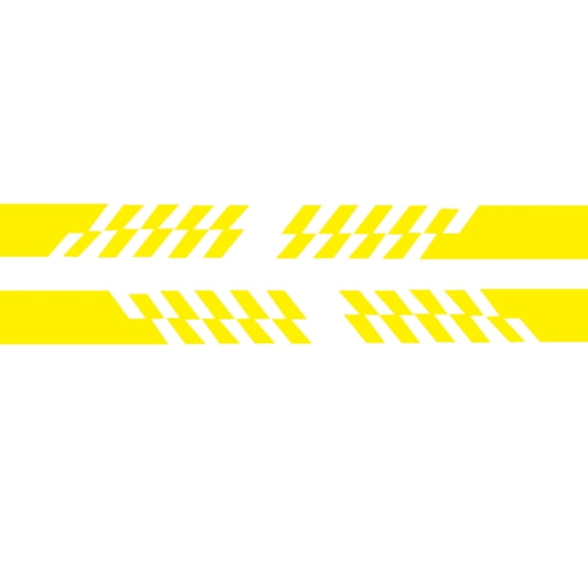 2 PCS/Set D-487 Stripe Pattern Car Modified Decorative Sticker(Yellow) - Decorative Sticker by buy2fix | Online Shopping UK | buy2fix