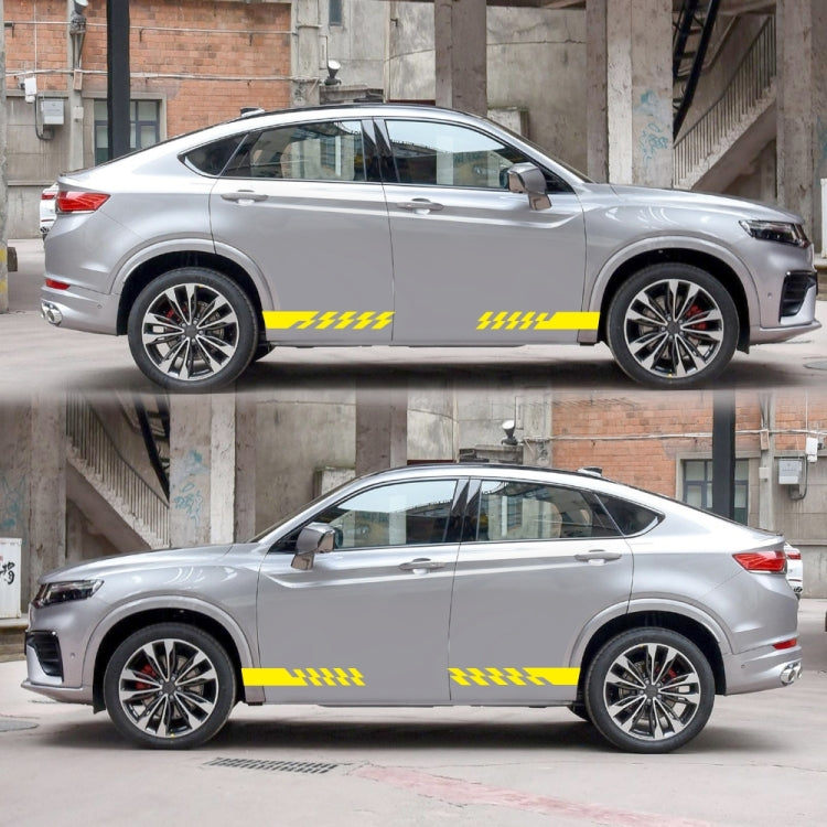 2 PCS/Set D-487 Stripe Pattern Car Modified Decorative Sticker(Yellow) - Decorative Sticker by buy2fix | Online Shopping UK | buy2fix