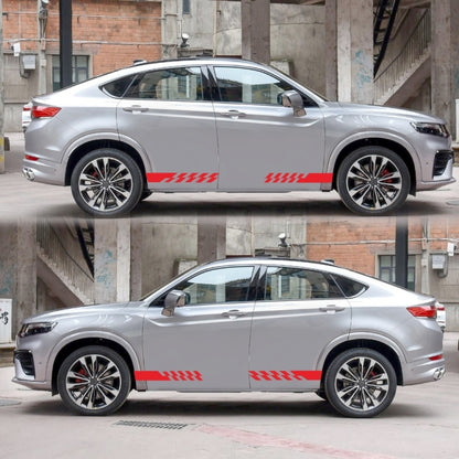 2 PCS/Set D-487 Stripe Pattern Car Modified Decorative Sticker(Red) - Decorative Sticker by buy2fix | Online Shopping UK | buy2fix