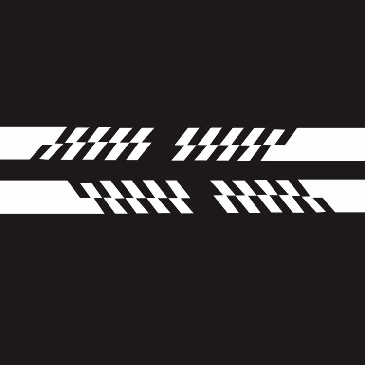 2 PCS/Set D-487 Stripe Pattern Car Modified Decorative Sticker(White) - Decorative Sticker by buy2fix | Online Shopping UK | buy2fix
