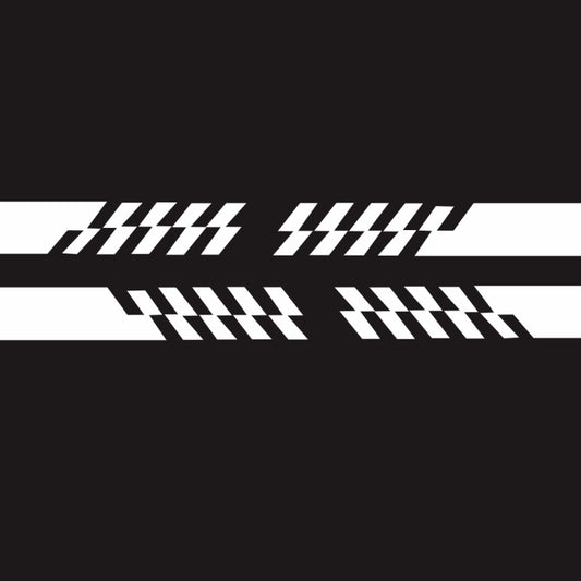 2 PCS/Set D-487 Stripe Pattern Car Modified Decorative Sticker(White) - Decorative Sticker by buy2fix | Online Shopping UK | buy2fix