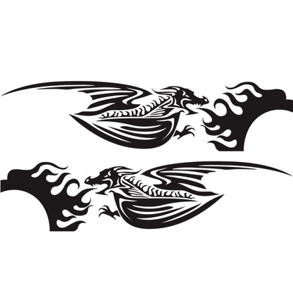 2 PCS/Set D-489 Fire-breathing Dragon Pattern Car Modified Decorative Sticker(Black) - Decorative Sticker by buy2fix | Online Shopping UK | buy2fix