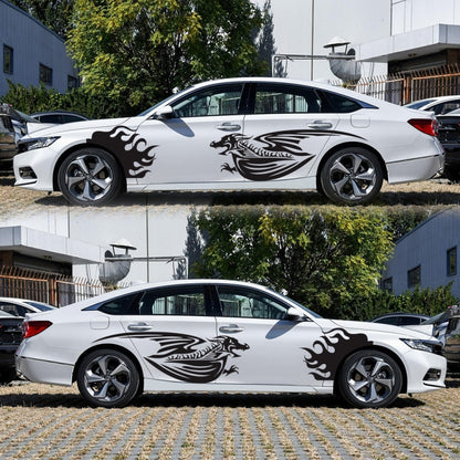 2 PCS/Set D-489 Fire-breathing Dragon Pattern Car Modified Decorative Sticker(Black) - Decorative Sticker by buy2fix | Online Shopping UK | buy2fix