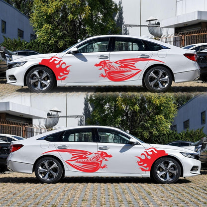 2 PCS/Set D-489 Fire-breathing Dragon Pattern Car Modified Decorative Sticker(Red) by buy2fix