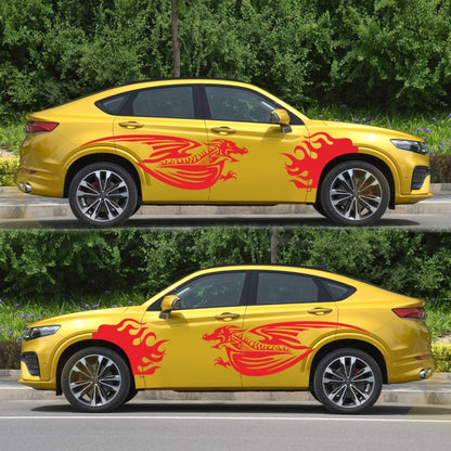 2 PCS/Set D-489 Fire-breathing Dragon Pattern Car Modified Decorative Sticker(Red) by buy2fix