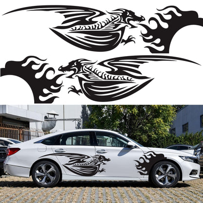 2 PCS/Set D-489 Fire-breathing Dragon Pattern Car Modified Decorative Sticker(Yellow) - Decorative Sticker by buy2fix | Online Shopping UK | buy2fix