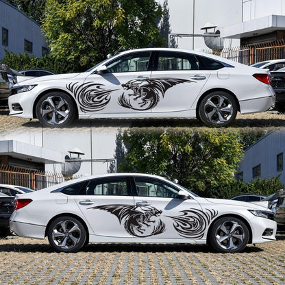 2 PCS/Set D-498 Pterosaur Spitfire Pattern Car Modified Decorative Sticker(Black) - Decorative Sticker by buy2fix | Online Shopping UK | buy2fix