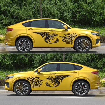 2 PCS/Set D-498 Pterosaur Spitfire Pattern Car Modified Decorative Sticker(Black) - Decorative Sticker by buy2fix | Online Shopping UK | buy2fix