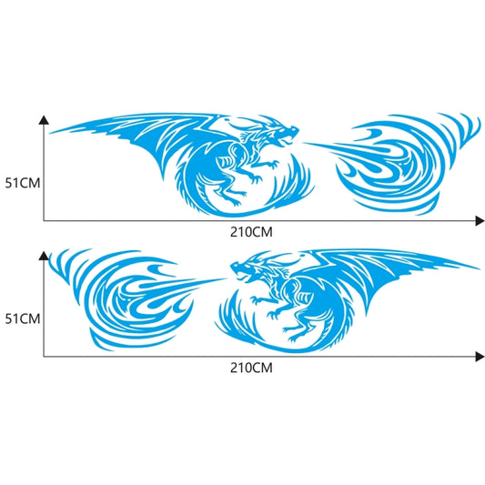 2 PCS/Set D-498 Pterosaur Spitfire Pattern Car Modified Decorative Sticker(Blue) - Decorative Sticker by buy2fix | Online Shopping UK | buy2fix