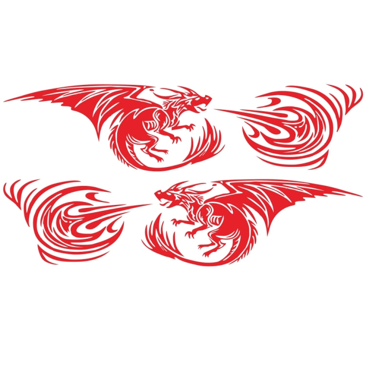2 PCS/Set D-498 Pterosaur Spitfire Pattern Car Modified Decorative Sticker(Red) - Decorative Sticker by buy2fix | Online Shopping UK | buy2fix