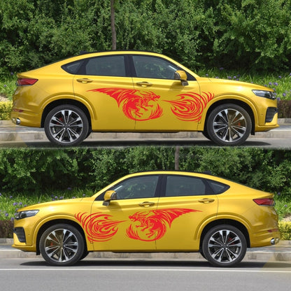 2 PCS/Set D-498 Pterosaur Spitfire Pattern Car Modified Decorative Sticker(Red) - Decorative Sticker by buy2fix | Online Shopping UK | buy2fix