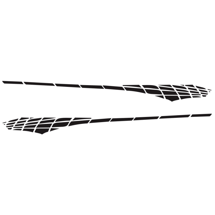 2 PCS/Set D-501 Plaid Pattern Car Modified Decorative Sticker(Black) - Decorative Sticker by buy2fix | Online Shopping UK | buy2fix