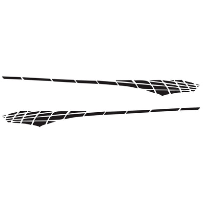 2 PCS/Set D-501 Plaid Pattern Car Modified Decorative Sticker(Black) - Decorative Sticker by buy2fix | Online Shopping UK | buy2fix