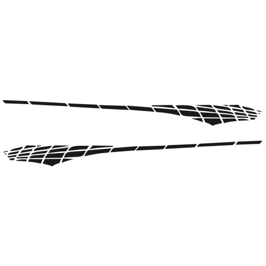 2 PCS/Set D-501 Plaid Pattern Car Modified Decorative Sticker(Black) - Decorative Sticker by buy2fix | Online Shopping UK | buy2fix