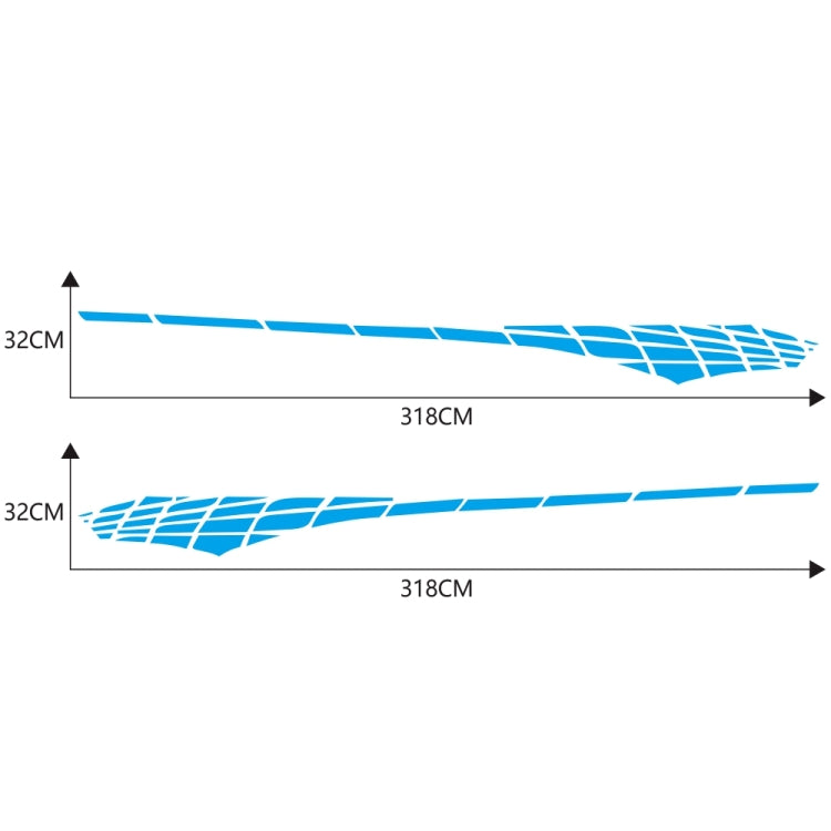 2 PCS/Set D-501 Plaid Pattern Car Modified Decorative Sticker(Blue) - Decorative Sticker by buy2fix | Online Shopping UK | buy2fix