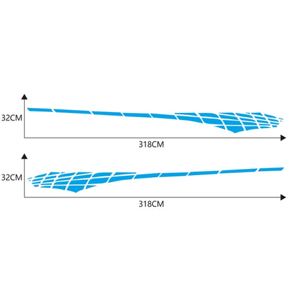2 PCS/Set D-501 Plaid Pattern Car Modified Decorative Sticker(Blue) - Decorative Sticker by buy2fix | Online Shopping UK | buy2fix