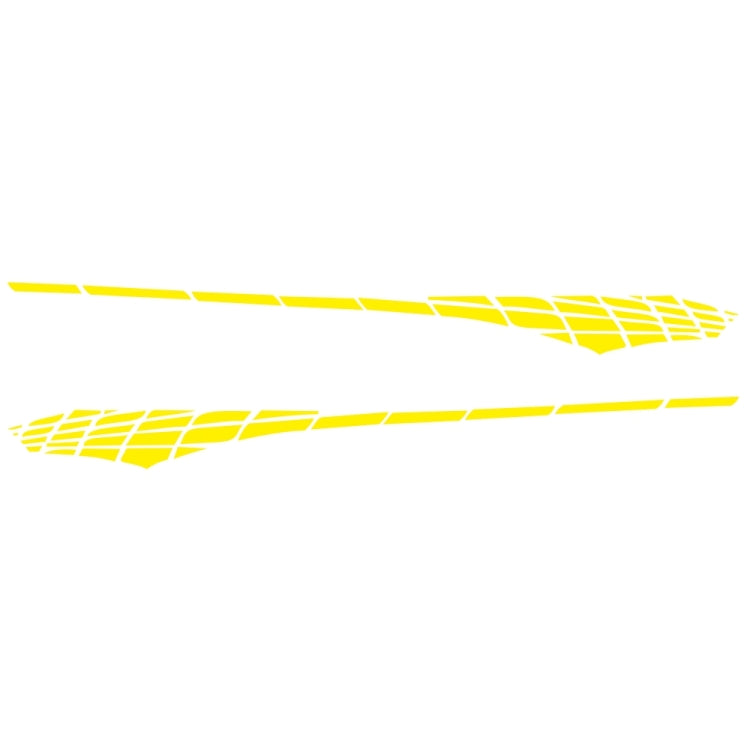 2 PCS/Set D-501 Plaid Pattern Car Modified Decorative Sticker(Yellow) - Decorative Sticker by buy2fix | Online Shopping UK | buy2fix