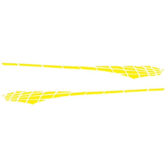 2 PCS/Set D-501 Plaid Pattern Car Modified Decorative Sticker(Yellow)