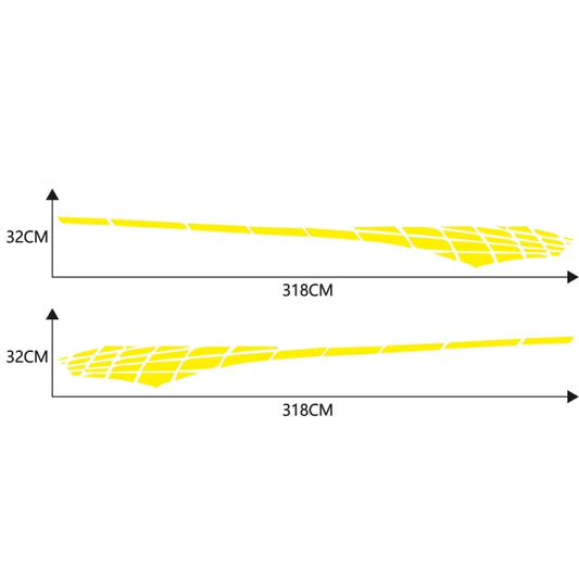 2 PCS/Set D-501 Plaid Pattern Car Modified Decorative Sticker(Yellow) - Decorative Sticker by buy2fix | Online Shopping UK | buy2fix