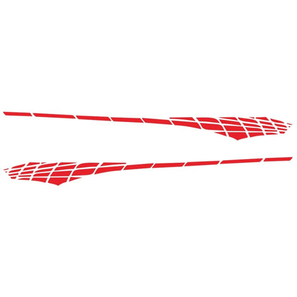 2 PCS/Set D-501 Plaid Pattern Car Modified Decorative Sticker(Red) - Decorative Sticker by buy2fix | Online Shopping UK | buy2fix