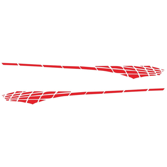 Autocollant décoratif modifié pour voiture à motif écossais D-501, 2 pièces/ensemble (rouge)